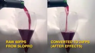 SloPro for iPhone: Raw 60fps footage converted to 24fps in After Effects