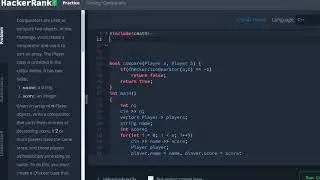 HackerRank Interview Prep - Problem 17: Sorting:Comparator