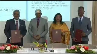 Signature d'un MOU de recherche entre UDM et le Ministère du Land, Transport and Light Rail