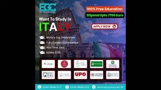 Study in Italy | 100% Free Education & €7700 Stipend | Apply Now for 2025!