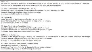DTB B2 C1 Beruf Prüfungsvorbeitung Hören Teil 4 Aufgaben 36-40 Übungen 9