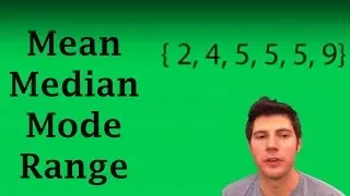 How to find Mean, Median, Mode and Range