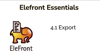 Elefront 04.1 - Export
