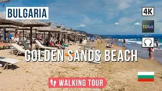 Golden Sands Beach Walk 🇧🇬: Relaxing Waves 🚶‍♂️4К 🎧 2024