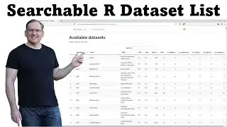 Searchable list of built in R Datasets