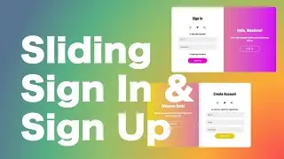 Sliding Sign In/Sign Up Form using HTML, CSS, and JavaScript