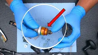 Easy way to REMOVE bearings FROZEN to your pinion gear - Fishing Reel Repair