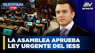 Ley Urgente del BIESS pasó en la Asamblea con 77 votos | Televistazo 7PM🔴