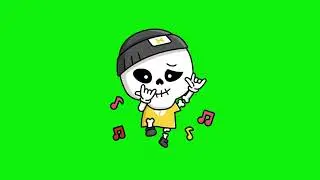 Skull green Screen effect Background no sound 🍁 HD