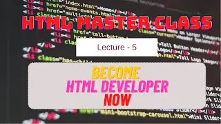 HTML Master Class - Lecture 5 Formatting Tags in html
