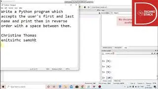 Write a Python program which accepts the user's first and last name and print them in reverse order