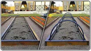 24. Do-it-yourself frame for a greenhouse.