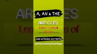 learn articles in English 
