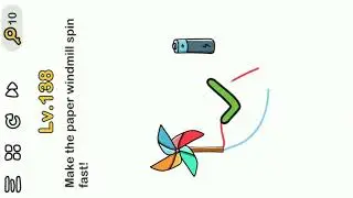 Brain Out Level 189 || Make The Paper Windmill Spin Fast.