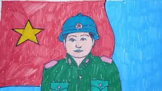 Vẽ chân dung chú bộ đội