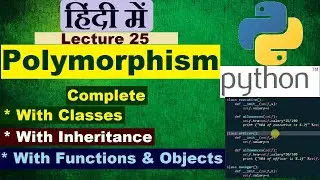 [Hindi] Python polymorphism interview questions | Python for beginners in hindi #polymorphism #oops