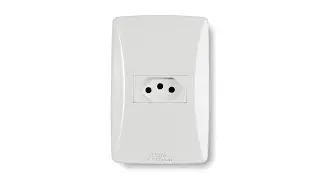 Mec-Tronic - Linha Petra, Tomada 2P+T Horizontal