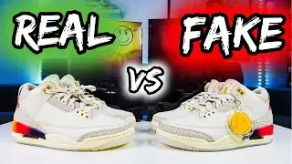 ⚠️REAL vs FAKE (REPLICA,UA) JORDAN 3 J BALVIN MEDELLIN SUNSET ⚠️ APRENDE A DISTINGUIRLAS!