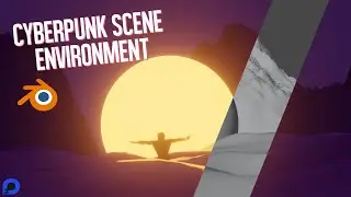 cyberpunk  environment with blender