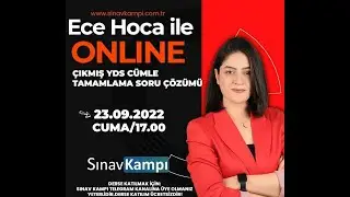 2022 YDS CÜMLE TAMAMLAMA SORU ÇÖZÜMÜ I ECE HOCA