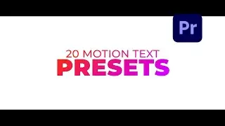 20 Free Motion Text Presets or Templates for Adobe Premiere Pro.