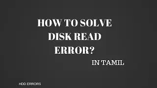 How to solve Disk read error?