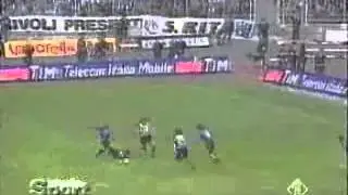 CALCIO   SPETTACOLO fallo di Iuliano su Ronaldo   Juventus   Inter 1997 98 con cronaca di Scarpini