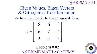Diagonal form of a matrix #jntua #linearalgebra #engineeringmathematics #diagonalmatrix #matrices