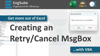 Retry & Cancel MsgBox Buttons - Excel VBA