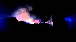 Пожар на Озёрной, п. Яшкино, 19.10.2015