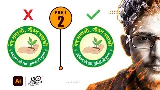 How to Type Perfect Circle Hindi Text in Illustrator | Round Hindi Text | Part - 2
