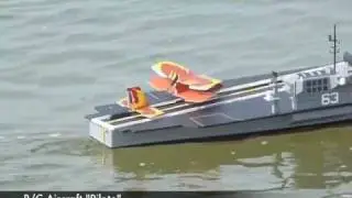 R/C Aircraft Carrier Launches R/C Airplane!
