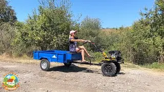 ЕЩЁ 8 ЛОШАДОК в хозяйстве! ОБКАТКА мотоблока HUTER