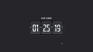 Realistic flip clock using html,css and jquery