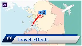 Travel motion graphics using Split, Stroke-Trim path, and Auto Orient