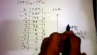 Decimal to binary conversion