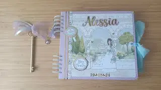 Libro 2 en tonos celestes y morados para Alessia