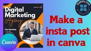 Make a insta post in canva #canvas #instaad #canvagraphicdesign @TECHNICALGYANBYVIKASHKUMAR