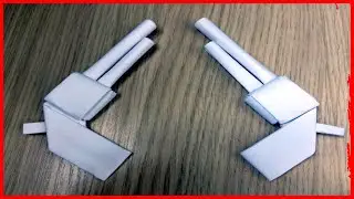 How to make origami gun out of paper without scissors and glue