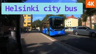 Поездка на автобусе по Хельсинки в 4K / Отчет о поездке / Маршрут 67