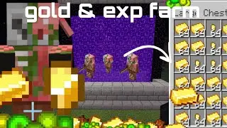 Cách làm máy farm vàng trong Minecraft||Gold & exp farm tutorial