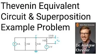 Thevenin Equivalent Circuit & Superposition Example Problem