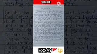 mahashivratri essay #shorts #essay