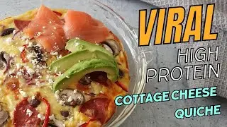 Viral High Protein Cottage Cheese Tortilla Quiche Recipe