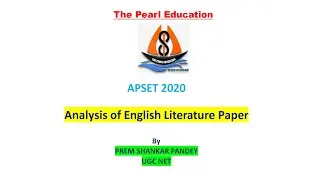 APSET Analysis of Paper 2 English Literature 2020 (Part 1)