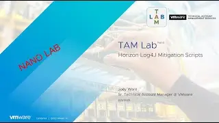 TAM (Nano) Lab - Automating Horizon Log4J Mitigation