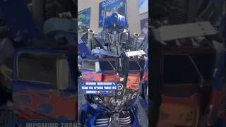 SURPRISE BIRTHDAY SALUTE from Universal Hollywood OPTIMUS PRIME! 🥹💙🔥 #transformers #optimusprime