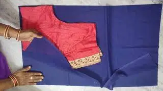Blouse cutting without tape & measurements | Blouse cutting with stitched blouse | Taste our Talents