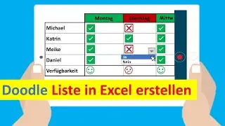 Create a DOODLE list in Excel using CONDITIONAL FORMATTING