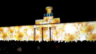 Japanese participant on Kyiv Lights festival, river port